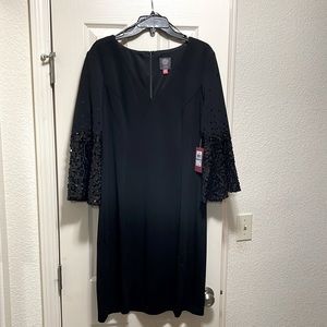 Vince Camuto black shift dress